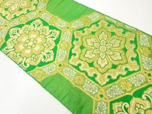 川島織物製　亀甲に華紋・花唐草模様織出し本袋帯